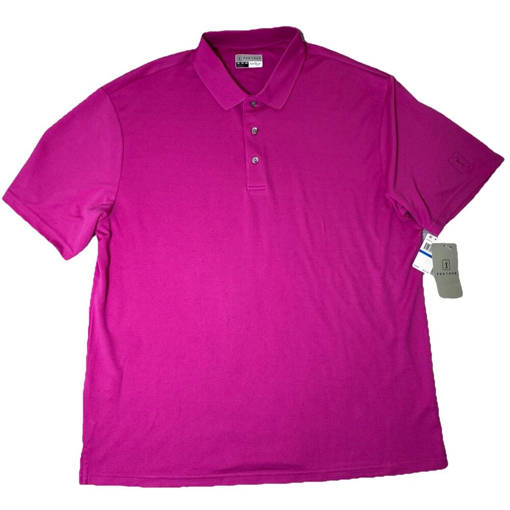 New PGA Tour Mens Polo Golf Performance Shirt XL UPF 50 Airflux NWT